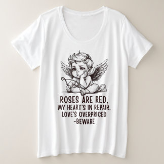 Sarcastic Anti-Valentine Cupid T-Shirt Plus Size T-Shirt