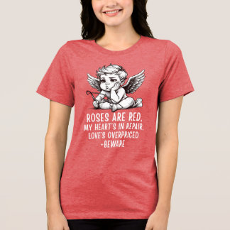 Sarcastic Anti-Valentine Cupid T-Shirt Tri-Blend Shirt
