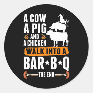 Sarcastic Barbecue Humour Meat Lover Grilling Funn Classic Round Sticker