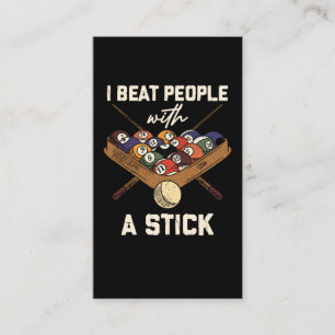 Sarcastic Billiard 8 Ball Humor Pool Business Card