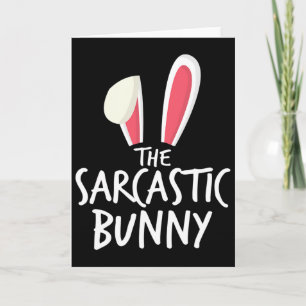 Sarcastic Bunny Easter Matching Outfits Family Bun Card