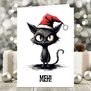Sarcastic Cat Christmas Card