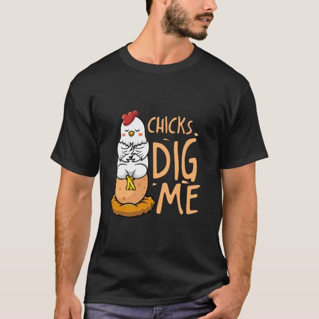 Sarcastic Chicken Team Breakfast Funny Eggs Egg Jo T-Shirt (Front)