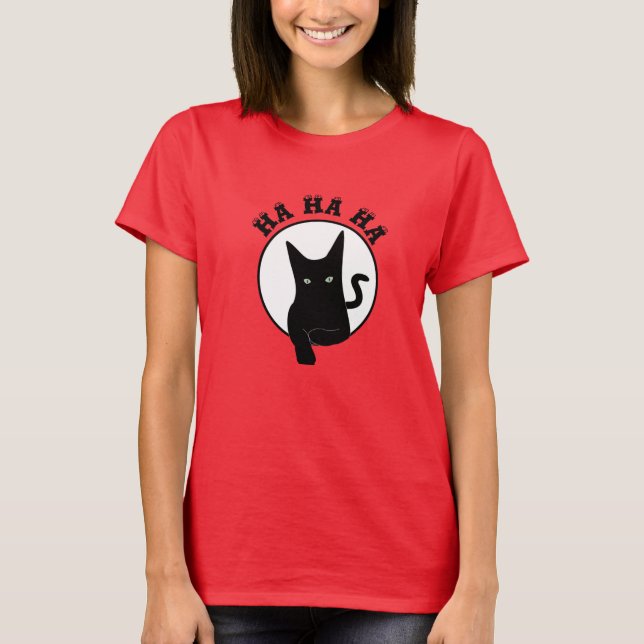Sarcastic Christmas Cat  T-Shirt (Front)