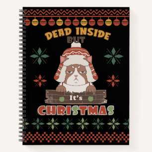 Sarcastic Christmas Dog - Ugly Sweater Inspired Notebook