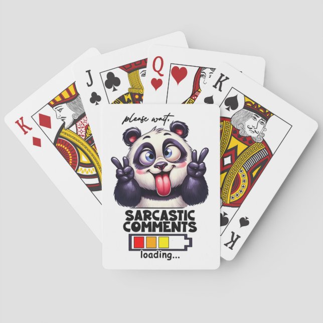 Sarcastic Comments loading Funny  Playing Cards (Back)