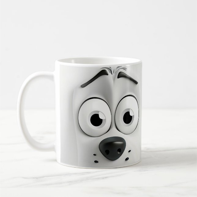  Sarcastic Dog Face 3D Coffee Mug (Left)