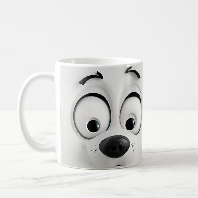  Sarcastic Dog Face 3D Coffee Mug (Left)