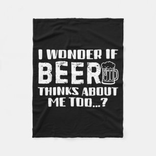 Sarcastic Drinking Funny Beer Day Drinking Beer Qu Fleece Blanket