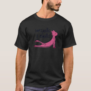 Sarcastic & Elastic Yoga Cat Gym Kitten Graphic  Q T-Shirt