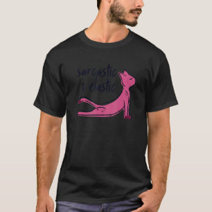 Sarcastic & Elastic Yoga Cat Gym Kitten Graphic T-Shirt