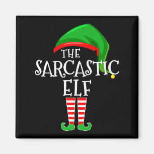 Sarcastic Elf Family Matching Group Christmas Prem Magnet