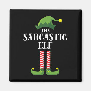 Sarcastic Elf Matching Family Group Christmas Part Magnet