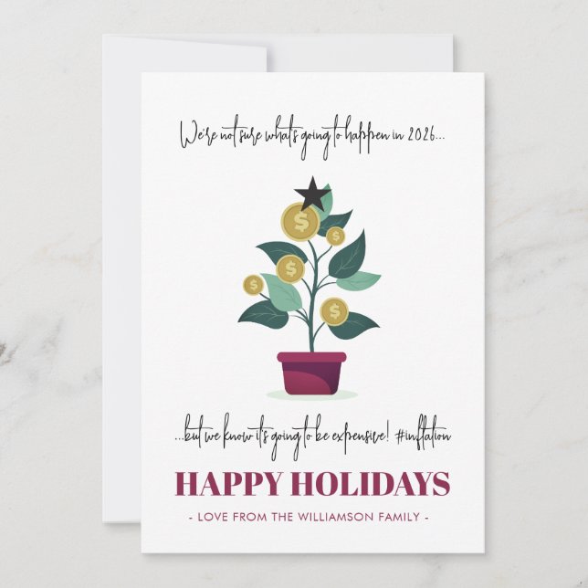 Sarcastic Expensive Year Ahead 2022 Christmas Card (Front)