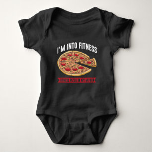 Sarcastic Fitness Pizza Workout Gym Funny Foodie Baby Bodysuit