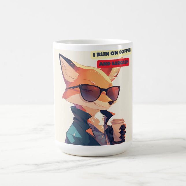 Sarcastic Fox Coffee Mug – Coffee & Attitude (Center)