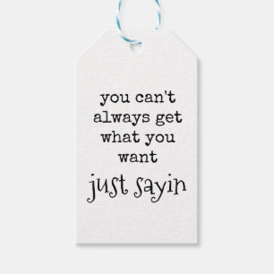 Sarcastic Gift Tags, Funny Present Quote Tag