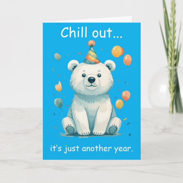Sarcastic Global Warming Polar Bear Card (Front)