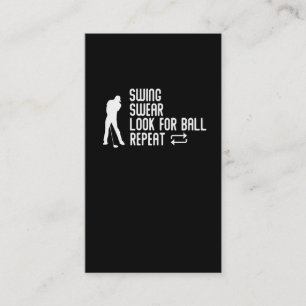 Sarcastic Golf Joke Golf Course Humour Golfing Business Card