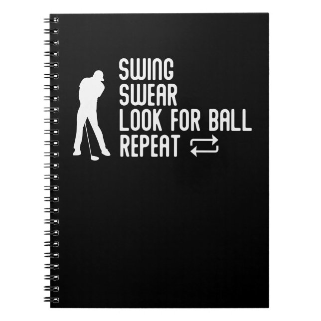 Sarcastic Golf Joke Golf Course Humour Golfing Notebook (Front)