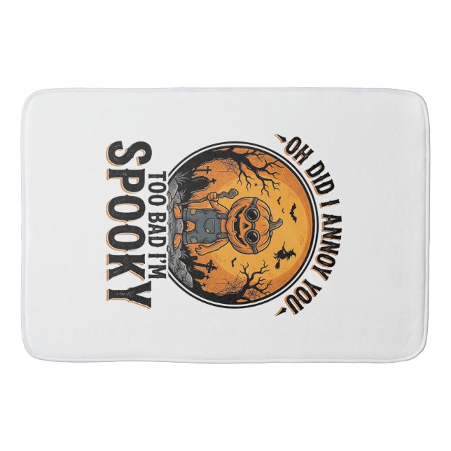 Sarcastic Halloween Shirt Funny Haunted Graveyard  Bath Mat (Front)