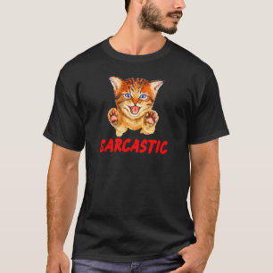 Sarcastic Hissing Cat Beware T-Shirt