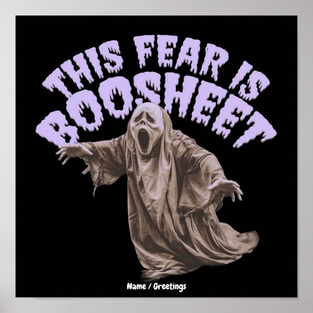Sarcastic Horror Ghost Slang Pun Graphic Poster (Front)