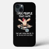 Sarcastic Introvert Crazy Chicken I Hug People Tha