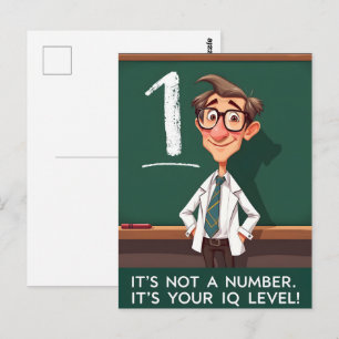 Sarcastic IQ Level Postcard