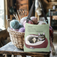 Sarcastic Lazy Tabby Cat Humour Sage Green