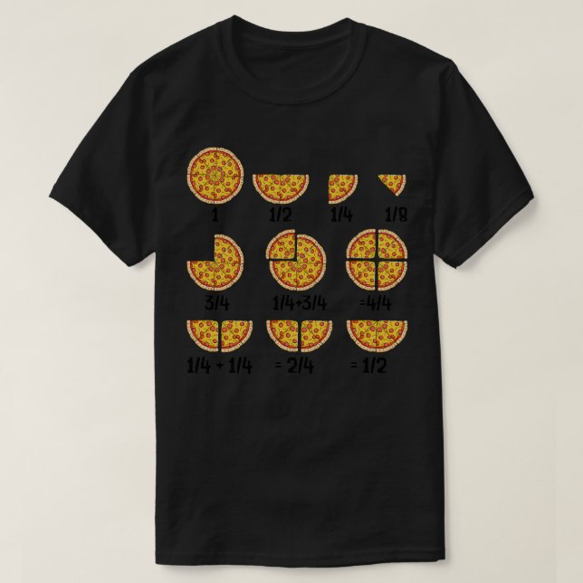 Sarcastic Mathematician Pizza Cheese Quick Math Fr T-Shirt (Design Front)