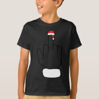 Sarcastic Middle Finger Funny Christmas Xmas Santa