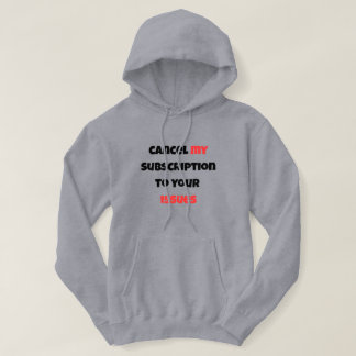 Sarcastic Minimalist Hoodie,Grey- Cancel My  Hoodie