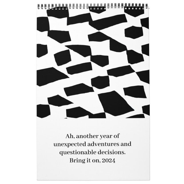 Sarcastic Monochrome Calendar (Cover)