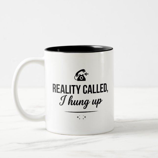 Sarcastic Morning Quotes Two-Tone Mug (Left)