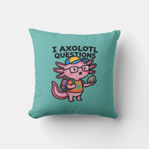 Sarcastic Nerd Axolotl I Axolotl Questions Meme Cushion