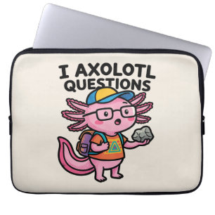 Sarcastic Nerd Axolotl I Axolotl Questions Meme Laptop Sleeve