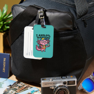 Sarcastic Nerd Axolotl I Axolotl Questions Meme Luggage Tag