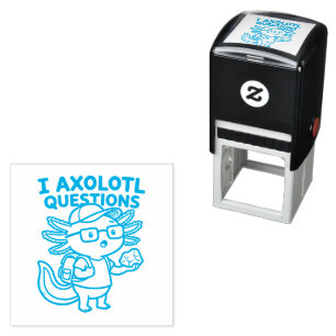 Sarcastic Nerd Axolotl I Axolotl Questions Meme Self-inking Stamp