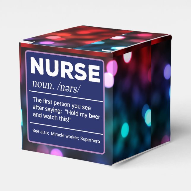 Sarcastic Nurse Definition: Hold My Beer Favour Box (Front Side)