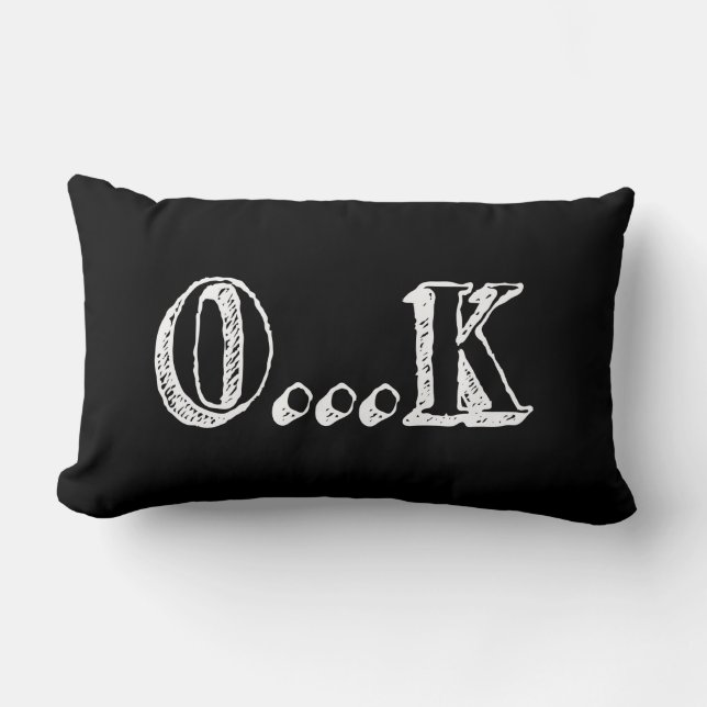 Sarcastic OK Lumbar Cushion (Front)