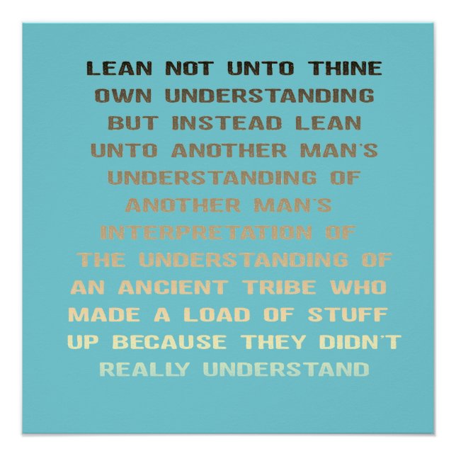 Sarcastic Psalm Poster (Front)