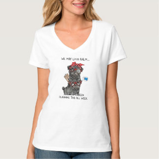 Sarcastic Pug Dog Wearing Headband Graphic Shirt
