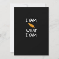 Sarcastic, Pun I Yam What I Yam, Funny, Joke, Fami
