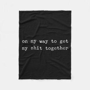 Sarcastic Quote Work Saying Snarky Gift Profanity  Fleece Blanket