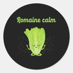 Sarcastic Romaine Calm Zen Yoga Peaceful Gym Cl Ne Classic Round Sticker