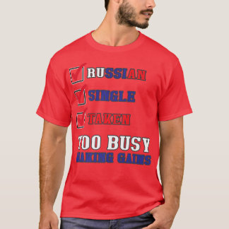 Sarcastic Russian Gym Funny Russia Flag T-Shirt
