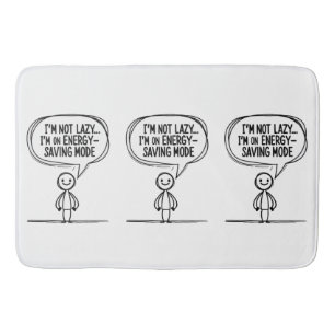Sarcastic Stick Figure Quote – Energy Saving Bath Mat