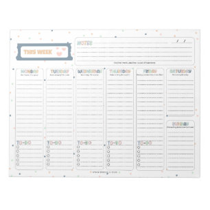 Sarcastic “This Week” Weekly Planner Snarky Quotes Notepad