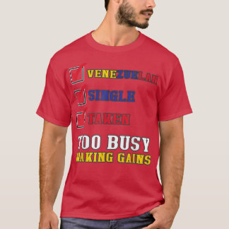 Sarcastic Venezuelan Gym Funny Venezuela Flag T-Shirt